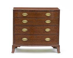A George III mahogany bow-fronted chest of drawers