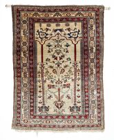 A Heriz silk prayer rug, North East Persia, circa 1880
