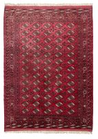 A Turkoman silk carpet, Persia, modern