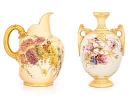 A Royal Worcester two-handled vase, 1895, Rd 214561