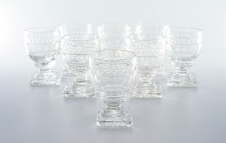 A set of five George III style drinking glasses