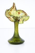 A Jack-in-the-pulpit glass vase, 19th century