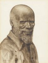 Gerard Bhengu; Portrait of a Smiling Man