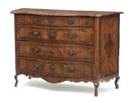A North Italian rosewood, walnut and fruitwood parquetry commode, late 18th/early 19th century
