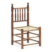A Cape fruitwood tolletjie side chair, late 18th/early 19th century