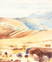 Ulrich Schwanecke; Undulating Namibian Landscape, Triptych