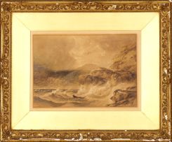 Follower of Anthony Vandyke Copley Fielding; Rough Seas