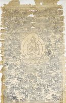 An Indo-Tibetan print of the Buddha Sakyamuni, 18th/19th century