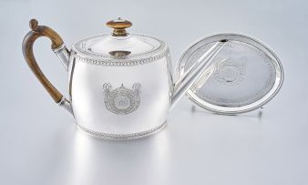 A George III silver teapot and stand, Henry Green, London, 1797