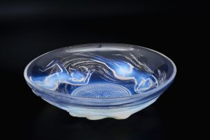 A French opalescent glass bowl, 1930s