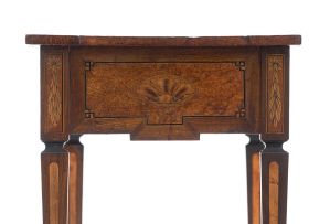 A Cape Neo-Classical amboyna, stinkwood, yellowwood and inlaid side table, late 18th century