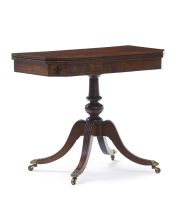 A Regency mahogany and inlaid card table