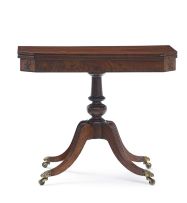 A Regency mahogany and inlaid card table