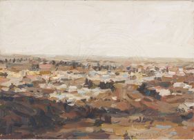 Anton Karstel; Landscape with Settlement