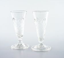 Two dwarf ale glasses, 18th century