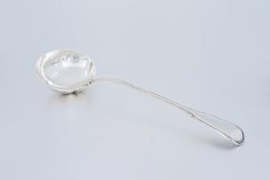 A William IV silver Fiddle pattern ladle, possibly William Troby, London, 1830