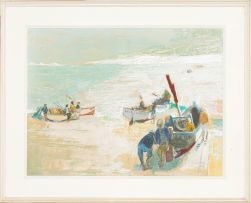 Marjorie Wallace; Fishermen on the Beach