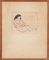 Jean Welz; Nude Hugging her Knee