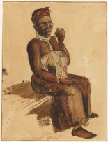 William Etty; Study of a Seated African Woman