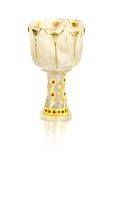 A Mughal jade, ruby and diamond miniature goblet, 19th century