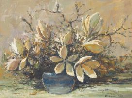 Christiaan Nice; Still Life with Magnolias