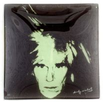 A Rosenthal Studio Line Andy Warhol green glass plate