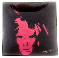 A Rosenthal Studio Line Andy Warhol red glass plate
