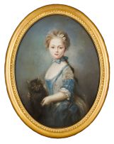 Follower of Jean-Baptiste Perroneau; Young Girl with Kitten