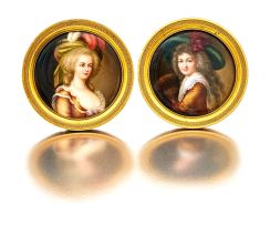 Two CM Hutschenreuther Hohenberg porcelain plaques, late 19th/early 20th century