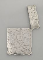 An early Victorian silver card case, Taylor & Perry, Birmingham, 1840