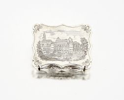 A rare Victorian silver vinaigrette, Nathaniel Mills, Birmingham, 1843