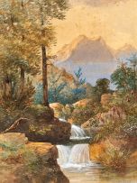 Thomas Bowler; Stream in a Wooded Landscape