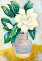 Maggie Laubser; Still Life with Magnolias