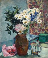 Maud Sumner; Still Life with Daisies and Cherries