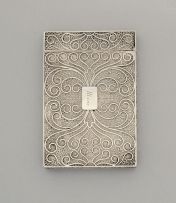 A George IV silver card case, Taylor & Perry, Birmingham, 1829