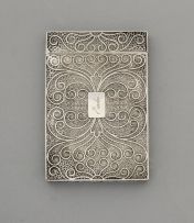 A George IV silver card case, Taylor & Perry, Birmingham, 1829