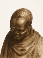 Gerard Bhengu; Smiling Man in Blanket