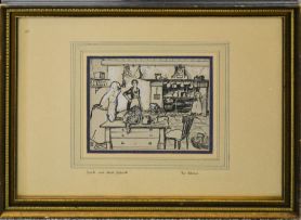 Florence Zerffi and Strat Caldecott; The Kitchen; and The Tennis Match