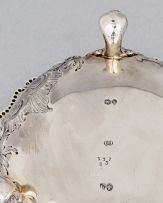 A cased Victorian silver sugar bowl and sifter, Robert Harper, London, 1878, retailed by Page, Keen & Page, Plymouth