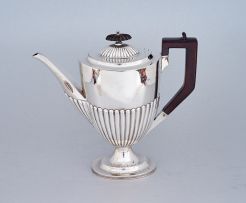 A Victorian silver coffee pot, Goldsmiths & Silversmiths Co (William Gibson & John Lawrence Langman), London, 1893
