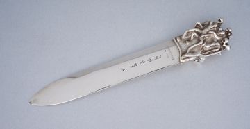 A Christofle silver-plate letter opener, designed by Jean Filhos, 1970s