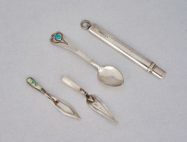 A George V silver and mother-of-pearl bookmark, Adie & Lovekin Ltd, Birmingham, possibly 1911
