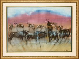 Gordon Vorster; Wildebeest and Gemsbok