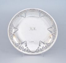 A George V pierced silver dish, Deakin & Francis, Birmingham, 1916