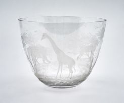 A glass bowl, Rowland Ward, Kenya