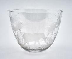 A glass bowl, Rowland Ward, Kenya