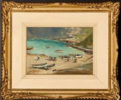 George William Pilkington; Boats on the Beach