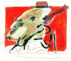 Robert Hodgins; A man wearing a very small brown hat