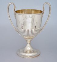 A Victorian silver two-handled trophy cup, Walker & Hall, Sheffield, 1895