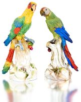 A Meissen figure of a parrot, late 19th century